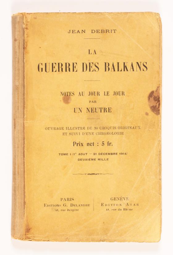 Printed title page reading 'La Guerre des Balkans'